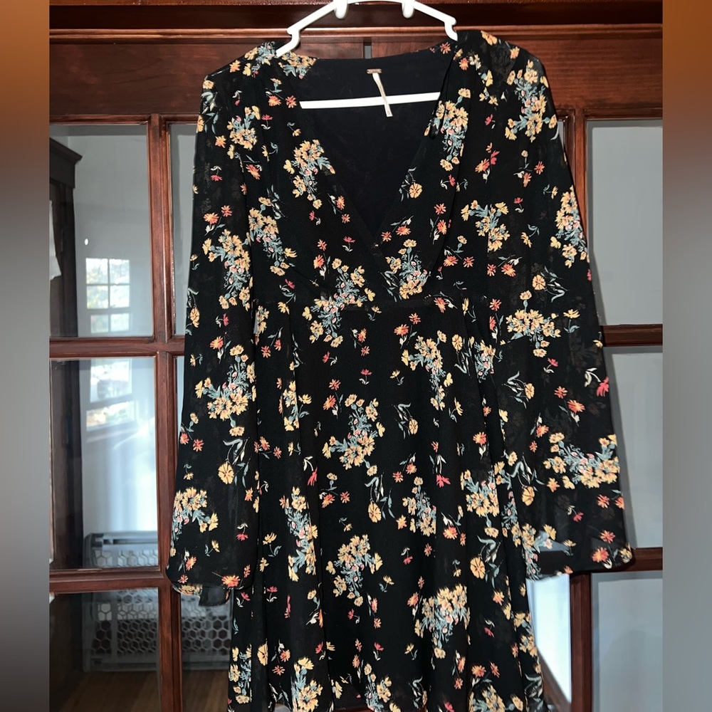 Free people long sleeve Floral Dress
